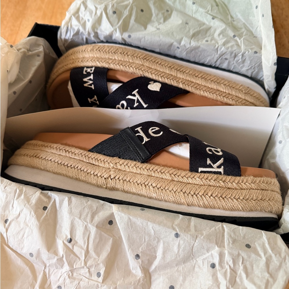 KATE SPADE Piper Flatform Black Sz 9 BRAND NEW IN BOX! - Picture 3 of 10